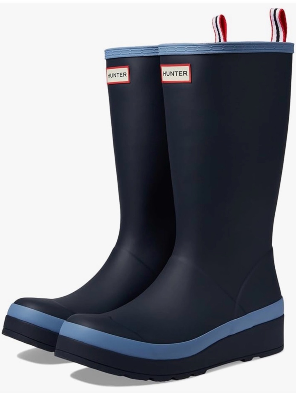 Hunter Women's Play Tall Boot Dark Blue 8 Medium